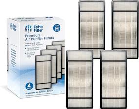 img 4 attached to Fette Filter Pack of 4 Replacement Air Purifiers – Compatible with Honeywell HEPA Filter H, HRF-H1 HRF-H2 – Removes 99.97% of Dust, Microbes & Pet Danger