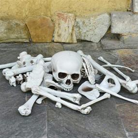 img 4 attached to Украшение для скелета на Хэллоуин Самое жуткое кладбище