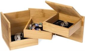 img 3 attached to 🎁 Umbra Tuck Jewelry/Storage Box: Natural Elegance for Organized Bliss