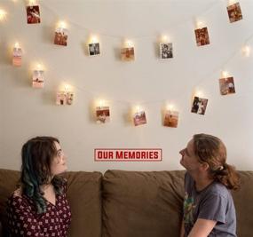 img 3 attached to 📸 8 Modes LED String Lights with 40 Photo Clips – Hanging Clothespin Picture Display Peg Card Holder, Ideal for Birthday, Mother's Day, Proposal, Wedding, Party Decorations, Gifts. Perfect for Girls School Dorm Room Décor