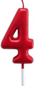 img 4 attached to 🎂 Vibrant Red Roman Numeral Number Candles for 4th Birthday Cake Celebration – Set of 4