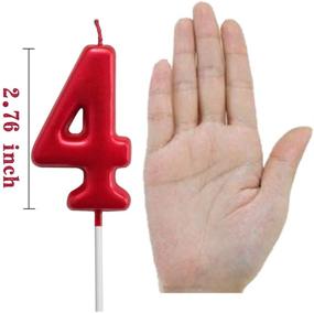 img 3 attached to 🎂 Vibrant Red Roman Numeral Number Candles for 4th Birthday Cake Celebration – Set of 4