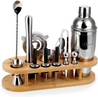 duerer bartender kit with stylish bamboo stand - 23-piece cocktail set, ideal home bar tool set and professional martini bartender set for perfect drink mixing experience logo