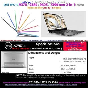 img 2 attached to 📦 mCover DL-XPS13-9370 Black: Hard Shell Case for 13.3" Dell XPS 13 9370 (2018) 9380 (2019) / 9305 (2021) / 7390 non-2-in-1 Models - Compatible Only with Newer Models (not Fitting Older L321X 9333 9343 9350 9360 9365)