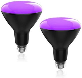 img 4 attached to 🔦 BR30 E26 LED UV Black Light Bulbs - 15W (100W Equivalent), UVA Level, 385-410nm - Glow-in-The-Dark UV Blacklight for Body Paints, Fluorescent Posters, Wedding Party (2 Pack)
