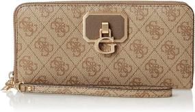 img 4 attached to GUESS Noelle Large Around Wallet Women's Handbags & Wallets for Wallets