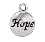 💌 jgfinds 'hope' message charms, silver tone, bulk 50 pack - improved seo logo