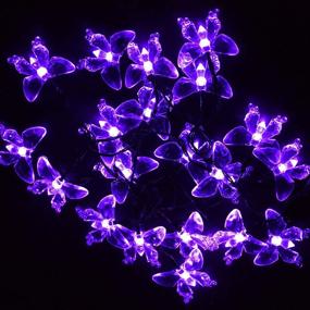 img 3 attached to 🦋 M.best Solar Butterfly Lights - Waterproof Outdoor Decorative LED String Lights (Purple) - Ideal for Porch, Patio, Backyard, Wedding, Party, Gazebo, and Market