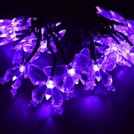 🦋 m.best solar butterfly lights - waterproof outdoor decorative led string lights (purple) - ideal for porch, patio, backyard, wedding, party, gazebo, and market логотип