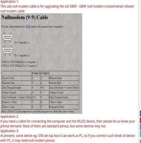 img 2 attached to 🔌 Letotech Cross Wired USB Serial Cable FTDI ft232r USB RS232 to DB9 Female Adapter Null Modem Cable - Seamless PC Control & TV Connectivity (Null Modem pinout)