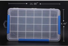 img 3 attached to 🗃️ BangQiao Clear Plastic Parts Organizer: Storage Case with Adjustable Dividers for Hardware, Craft and Small Accessories - 24 Grids