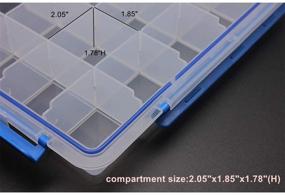 img 2 attached to 🗃️ BangQiao Clear Plastic Parts Organizer: Storage Case with Adjustable Dividers for Hardware, Craft and Small Accessories - 24 Grids