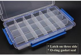 img 1 attached to 🗃️ BangQiao Clear Plastic Parts Organizer: Storage Case with Adjustable Dividers for Hardware, Craft and Small Accessories - 24 Grids