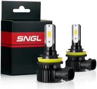 🔆 sngl h11 led fog light bulb yellow 3000k 5200lm super bright max 84w high power - best fog light upgrade (pack of 2) logo