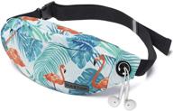 🎒 maxtop fanny pack for men and women - waist bag with headphone jack, 3-zipper pockets, and adjustable straps logo