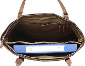 img 2 attached to 👜 Leaderadjo Большая винтажная сумка из натуральной кожи для женщин - стильная сумка через плечо женская дамская сумка …