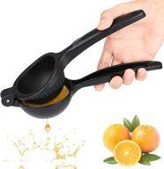 🍋 tlieao lemon squeezer: ergonomic manual citrus juicer for lemons, limes, and oranges - heavy duty hand press for maximum juice extraction - black logo