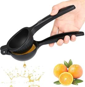 img 4 attached to 🍋 TLIEAO Lemon Squeezer: Ergonomic Manual Citrus Juicer for Lemons, Limes, and Oranges - Heavy Duty Hand Press for Maximum Juice Extraction - Black