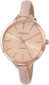 img 4 attached to ⌚️ Johan Eric Herlev Women's Watch: Stainless Steel, Diamonds, Leather Band