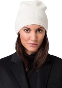 img 4 attached to 🧣 Soft & Stretchy Style Republic Women's Rolled Beanie - 100% Cashmere Winter Hat, Warm and Cozy