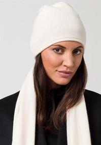 img 1 attached to 🧣 Soft & Stretchy Style Republic Women's Rolled Beanie - 100% Cashmere Winter Hat, Warm and Cozy