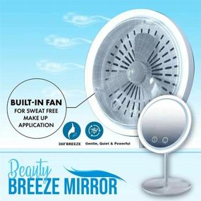 img 3 attached to NuBrilliance Beauty Breeze Mirror: Lighted 5X Magnification Makeup and Shaving Mirror with Built-in Fan - As Seen On TV