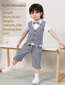 img 3 attached to DESIGN Toddler Gentleman Outfit Formal Boys' Clothing for Suits & Sport Coats