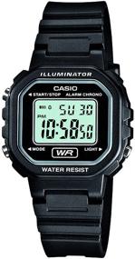 img 3 attached to ⌚ Женские наручные часы Casio LA20WH-1ACF Classic Digital из черного смолы: элегантные и стильные часы для женщин