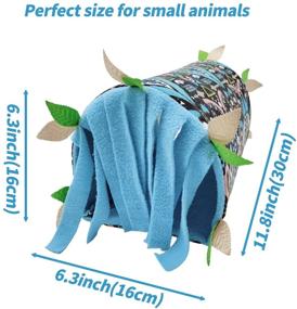 img 2 attached to 🏞️ Hideout Cave with Curtain for Guinea Pigs, Hamsters & Small Animals - Ideal Cage Accessories for Sleeping Habitats