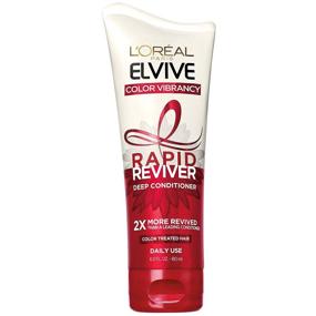 img 4 attached to 💇 L'Oreal Paris Elvive Color Vibrancy Rapid Reviver Deep Conditioner для поврежденных окрашенных волос - восстановление цвета, без оставления на волосах, с сывороткой для восстановления повреждений и антиоксидантами, 6 унций.