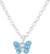 🦋 hypoallergenic sterling butterfly jewelry for girls' necklaces & pendants by aube jewelry logo