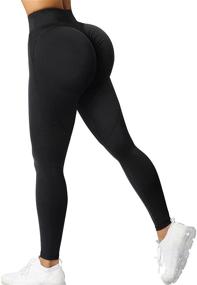 img 4 attached to RXRXCOCO Seamless Lifting Leggings Compression Sports & Fitness and Running