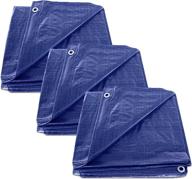 🏕️ (set of 3) 4x6 tarp - versatile cover, ideal tent for gardening, camping, traveling - weather-resistant small tarpaulin (pack of 3) logo