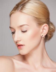 img 1 attached to VONSSY Cherry Earrings: Exquisite Simulated Gemstone Dangle Red Earrings in Stylish Platinum/Rose Gold