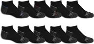 fruit of the loom boys' 10-pair flat knit no show socks: comfortable and invisible socks for boys logo