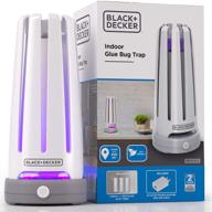 🪰 black+decker indoor glue bug trap: electric uv led insect catcher for flies, mosquitoes, gnats & more - 300 sq/ft home and kitchen coverage logo