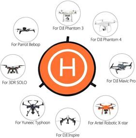 img 1 attached to 🚁 Fstop Labs 32-inch Waterproof Nylon Landing Pad Accessories for DJI Tello, Mavic, Phantom, Spark, Mavic 2 Pro, Zoom Air: A Must-Have for Drones and Quadcopters