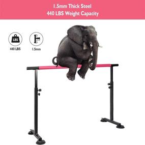 img 1 attached to 🔹 FBSPORT Ballet Barre: Adjustable 5ft Portable Bar for Home Stretching & Dance Training (Kids & Adults)