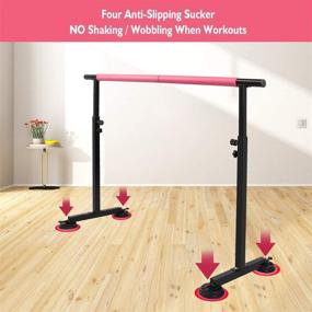 img 3 attached to 🔹 FBSPORT Ballet Barre: Adjustable 5ft Portable Bar for Home Stretching & Dance Training (Kids & Adults)