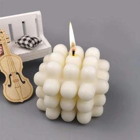 img 4 attached to 🕯️Универсальная форма для свечей из силикона Versatile Verceco Candles: трехмерная форма для мыльных пузырчатых кубиков, шаров, изготовления конфет, свечей, мусса - высококачественная форма из силикона для смолы, изготовления мыла и других изделий!