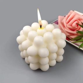 img 2 attached to 🕯️Универсальная форма для свечей из силикона Versatile Verceco Candles: трехмерная форма для мыльных пузырчатых кубиков, шаров, изготовления конфет, свечей, мусса - высококачественная форма из силикона для смолы, изготовления мыла и других изделий!