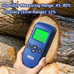 img 1 attached to Dr.meter Pinless Wood Moisture Meter: Accurate & Non-Destructive Detector for Wood Firewood, 4%-80% Moisture Measuring Range