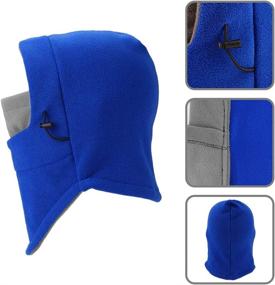 img 3 attached to Balaclava Ski Mask - Windproof Fleece Adjustable Winter Mask For Men Women (Black Blue/Gray)