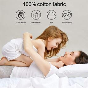 img 3 attached to 🏨 CottonHouse Luxury Egyptian Long Staple Cotton Sheet Sets – 1000 TC, Cooling & Durable – Queen Size Bed, White – Fits Mattress up to 12" Deep Pocket