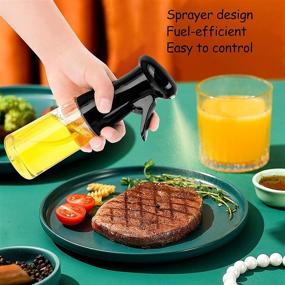 img 1 attached to 🍽️ 2-Pack Olive Oil Sprayer Mister for Air Fryer and Cooking, Versatile Oil Spray Bottle with Refillable Spritzer Dispenser, Ideal for Grilling, Salad, BBQ, Baking, Roasting, Frying, Kitchen Use