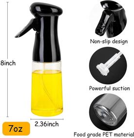 img 3 attached to 🍽️ 2-Pack Olive Oil Sprayer Mister for Air Fryer and Cooking, Versatile Oil Spray Bottle with Refillable Spritzer Dispenser, Ideal for Grilling, Salad, BBQ, Baking, Roasting, Frying, Kitchen Use