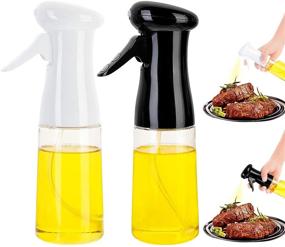 img 4 attached to 🍽️ 2-Pack Olive Oil Sprayer Mister for Air Fryer and Cooking, Versatile Oil Spray Bottle with Refillable Spritzer Dispenser, Ideal for Grilling, Salad, BBQ, Baking, Roasting, Frying, Kitchen Use