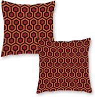 marbletice throw pillow covers: the shining overlook hotel carpet design - set of 2, 18x18 inches - modern decorative cushion covers for sofa couch bed logo
