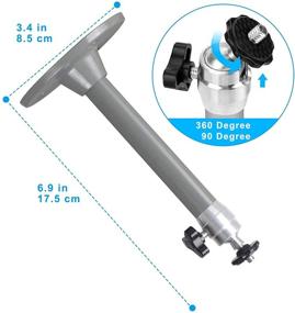 img 1 attached to YiePhiot Mini Ceiling Wall Projector Mount Stand: Universal Compatibility with Popular Brands - QKK, DR.J, DBPOWER, Anker, VANKYO, AAXA, Jinhoo, PVO, TMY, AuKing and More! (175mm, Gray)