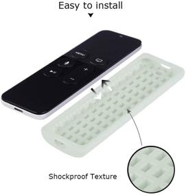 img 2 attached to 🔵 Blue Glow Silicone Protective Case for Apple TV 4K 4th 5th Gen Remote Controller - Full Access, Anti-Slip, Shock Proof